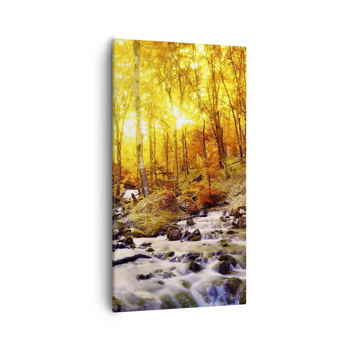 Impression sur toile - Image sur toile - Pierres serties d'or et de platine - 55x100 cm