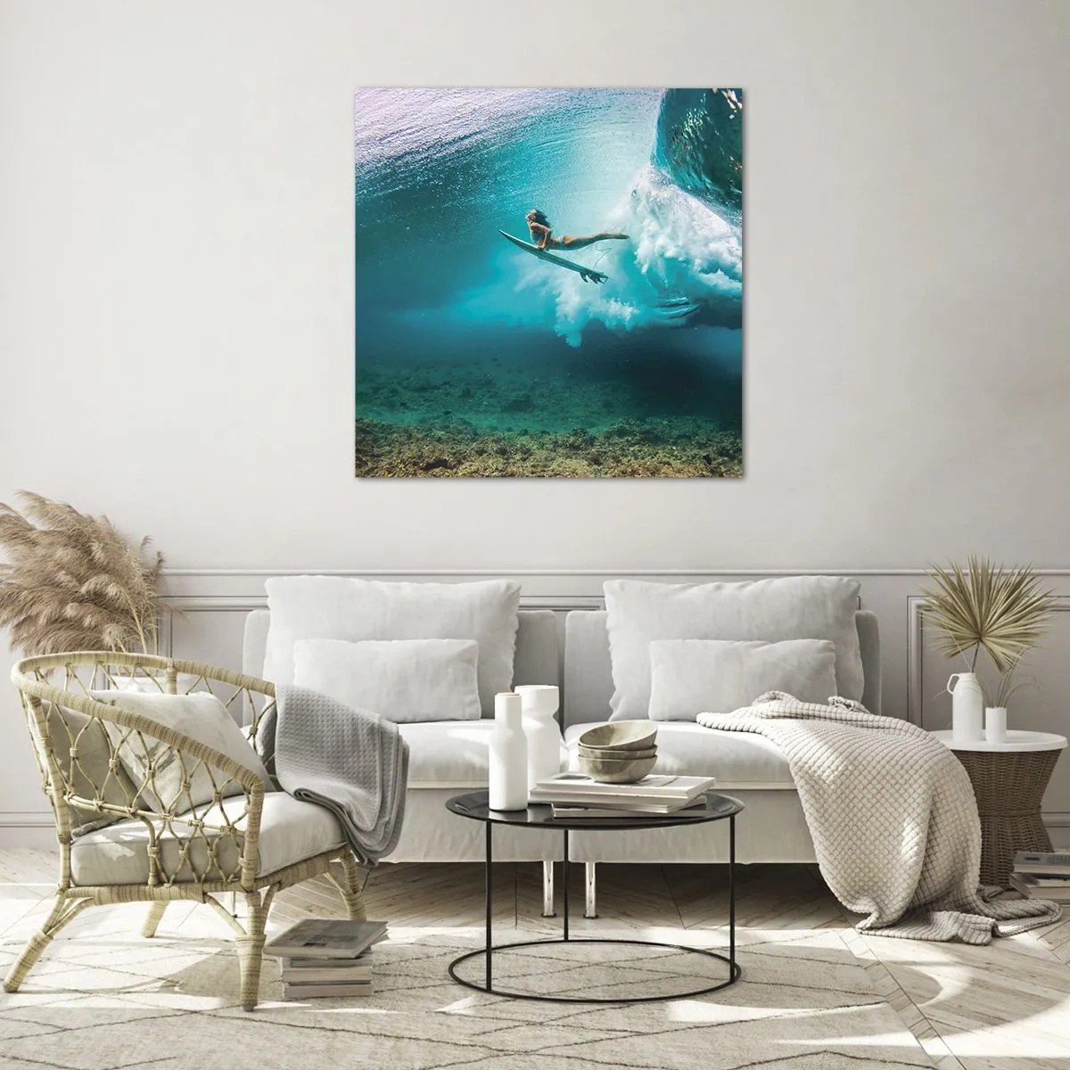 Impression sur verre - Image sur verre - Monde sous marin - 50x50 cm