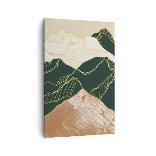 Impression sur toile - Image sur toile - Sommets dorés - 80x120 cm