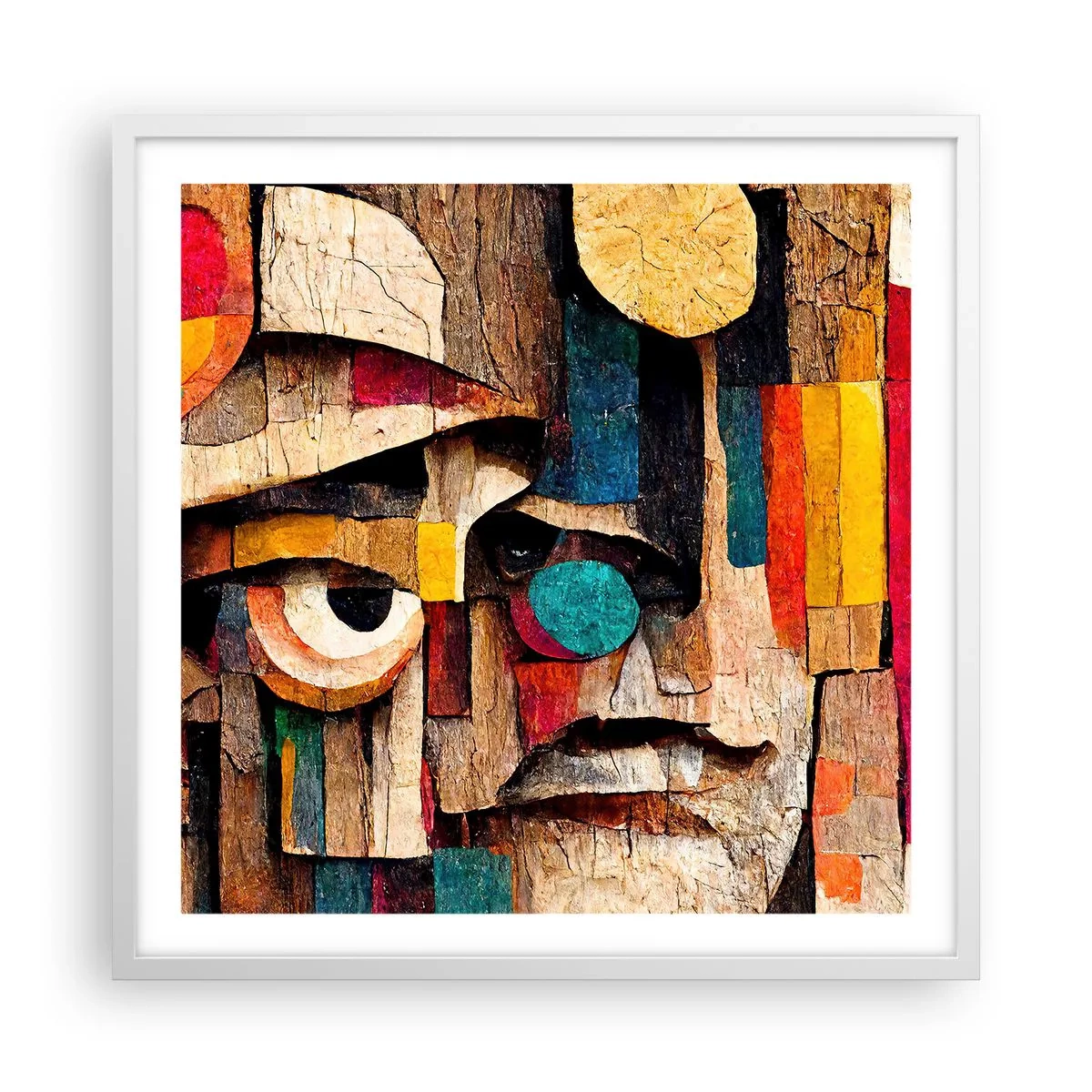 Affiche dans un cadre blanc - Poster - Je te vois… - 60x60 cm