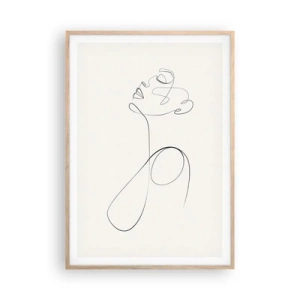 Affiche dans un chêne clair - Poster - En boucle dans les rêves - 70x100 cm