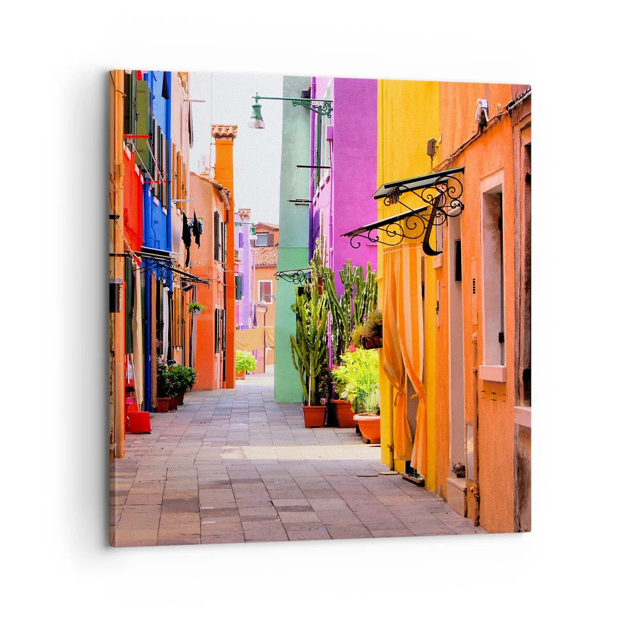 Impression sur toile - Image sur toile - Allée arc-en-ciel - 60x60 cm