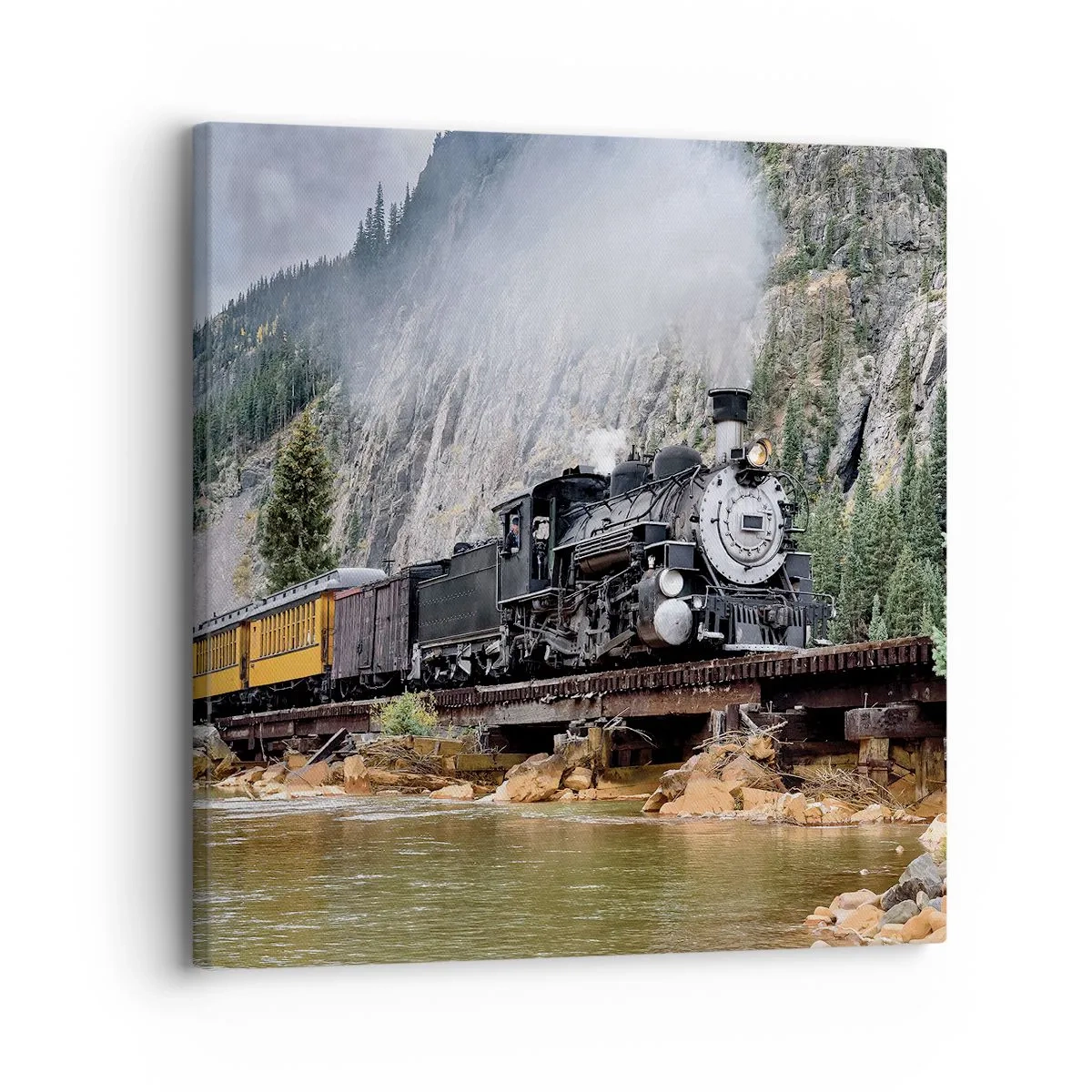 Impression sur toile - Image sur toile - Et lui jusqu'où? Jusqu'où? - 30x30 cm