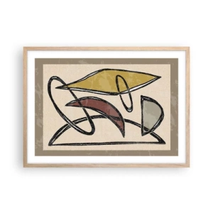 Affiche dans un chêne clair - Poster - Verticales et horizontales - 70x50 cm