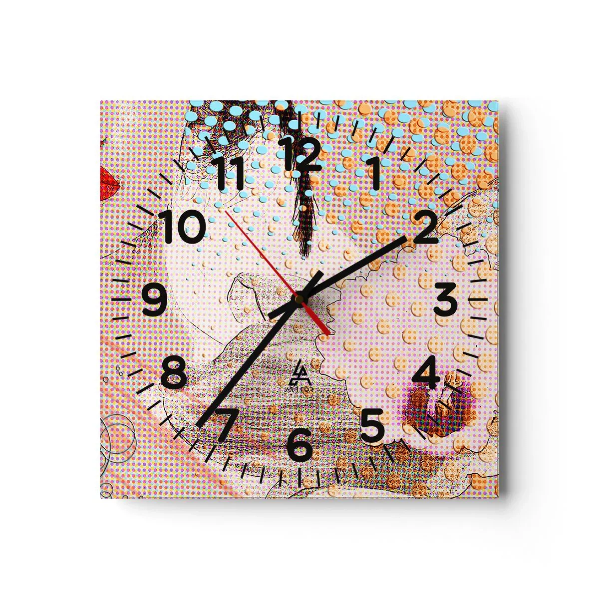 Horloge murale - Pendule murale - Héroïne de bande dessinée - 30x30 cm
