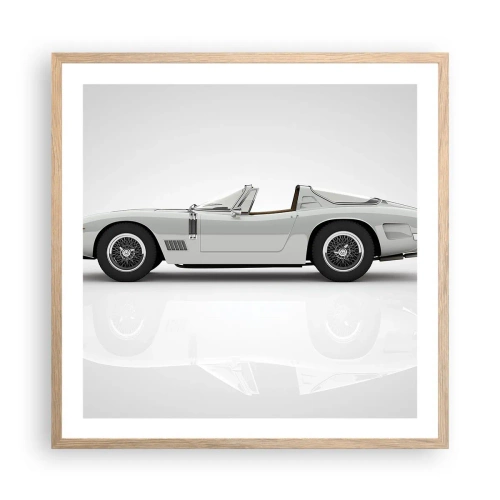 Affiche dans un chêne clair - Poster - Promesse de plaisir - 60x60 cm