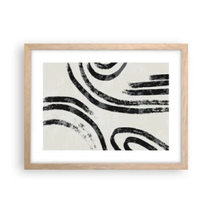 Affiche dans un chêne clair - Poster - À moitié arrêté - 40x30 cm