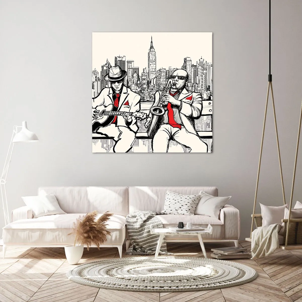 Impression sur toile - Image sur toile - improvisation new-yorkaise - 70x70 cm