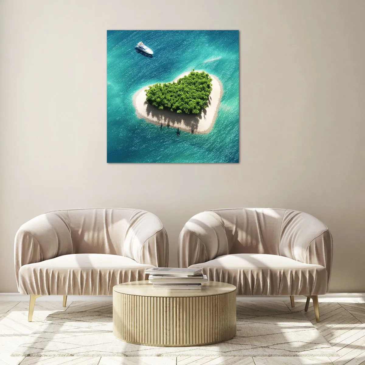 Impression sur verre - Image sur verre - J'aime l'été - 30x30 cm