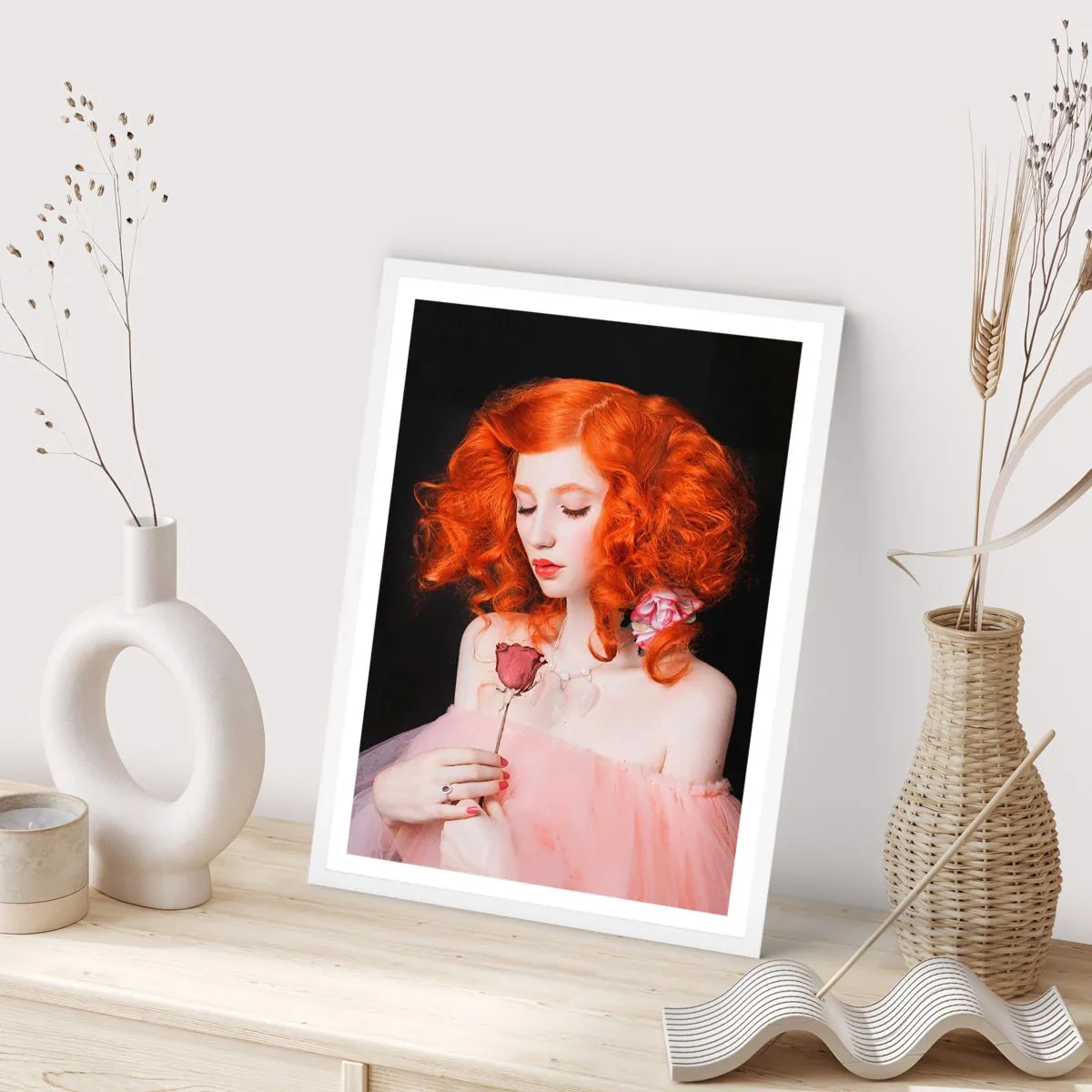 Affiche dans un cadre blanc - Poster - De style baroque - 70x100 cm