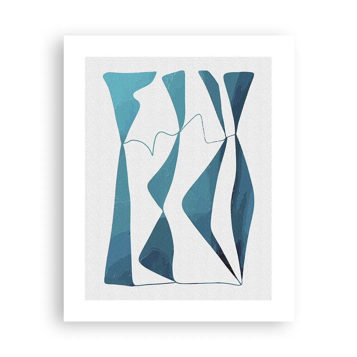Affiche - Poster - Abstraction : composé turquoise - 40x50 cm