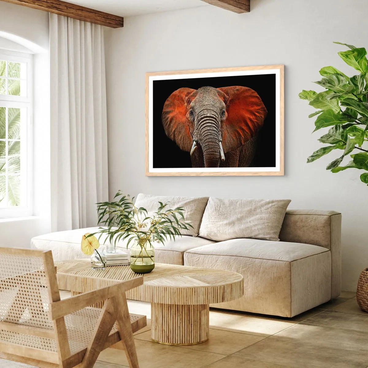 Affiche dans un chêne clair - Poster - Je suis sauvage, et toi? - 50x40 cm