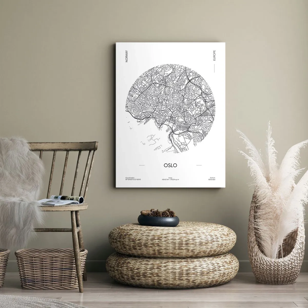 Impression sur toile - Image sur toile - Anatomie d’Oslo - 45x80 cm