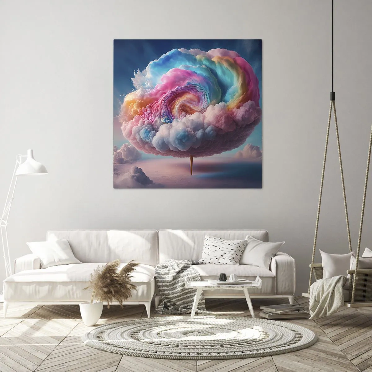 Impression sur toile - Image sur toile - Le rêve d'un parc d'attractions - 40x40 cm