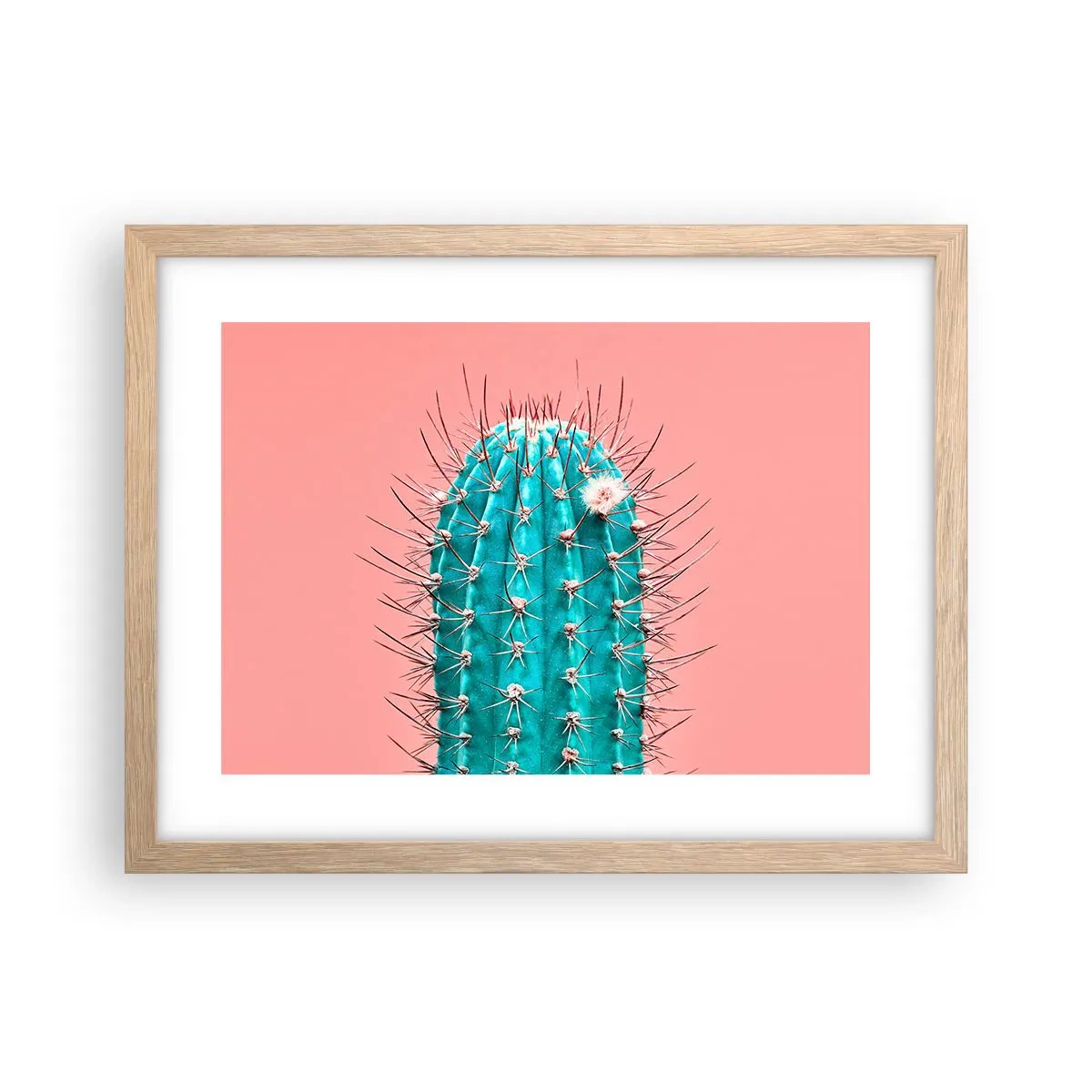 Affiche dans un chêne clair - Poster - Juste regarde - 40x30 cm