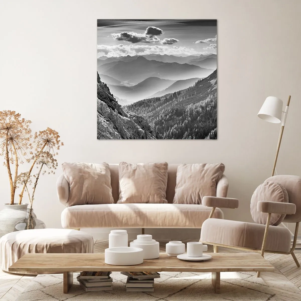 Impression sur toile - Image sur toile - Jusqu'à l'horizon - 70x70 cm