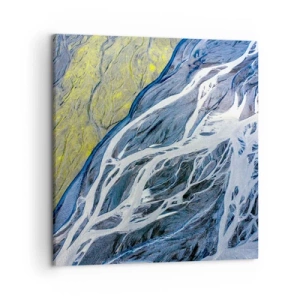 Impression sur toile - Image sur toile - Peintures rupestres de la nature - 50x50 cm