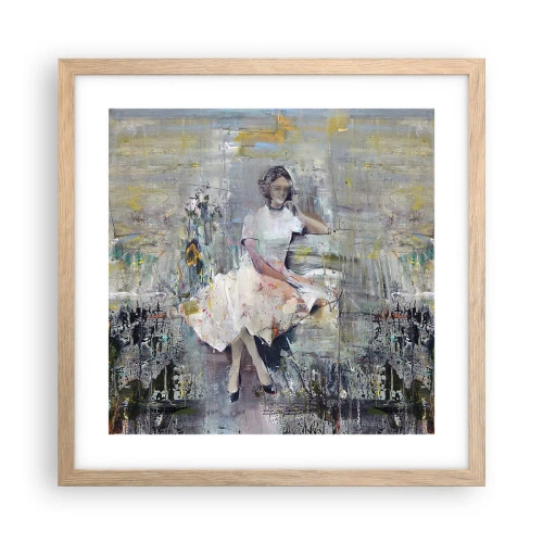 Affiche dans un chêne clair - Poster - Classique et moderne - 40x40 cm