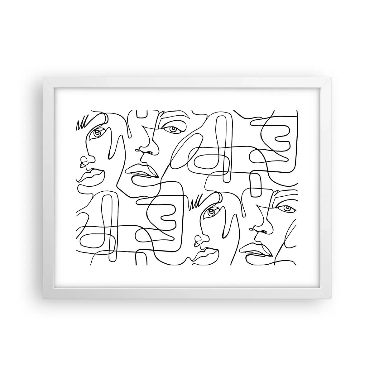 Affiche dans un cadre blanc - Poster - Dans des émotions enchevêtrées - 40x30 cm