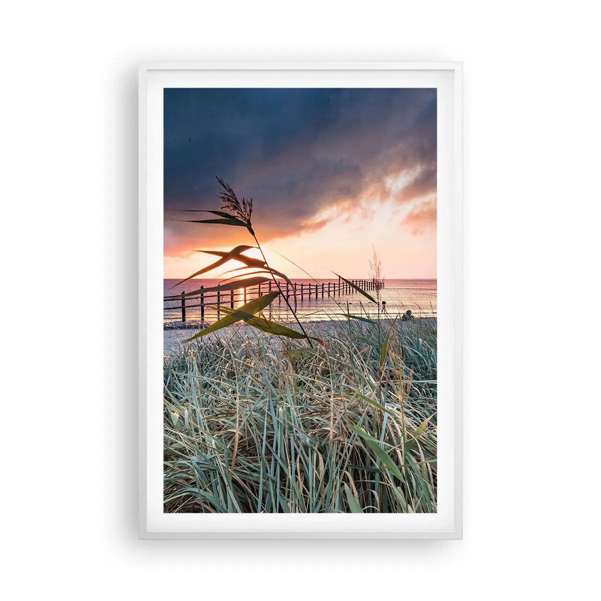 Affiche dans un cadre blanc - Poster - Ça ne passe pas avec le vent - 61x91 cm