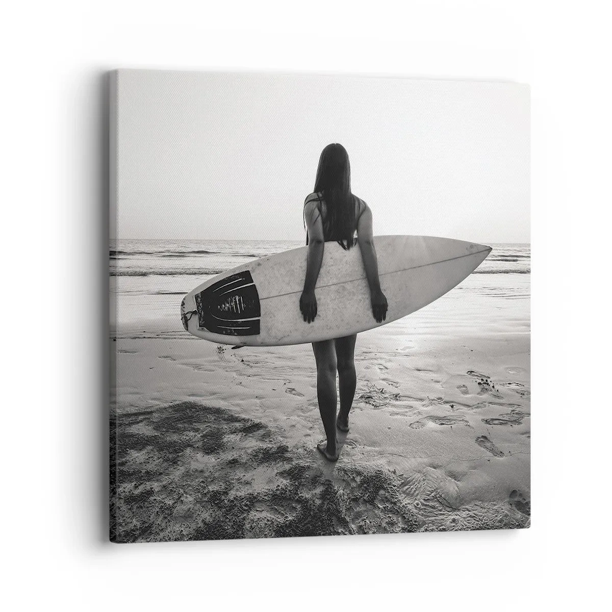 Impression sur toile - Image sur toile - Fille des vagues de la mer - 40x40 cm