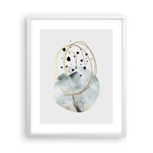 Affiche dans un cadre blanc - Poster - Emmêlement de l'espace - 40x50 cm