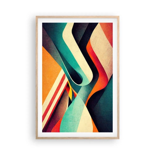 Affiche dans un chêne clair - Poster - Composition intense - 61x91 cm