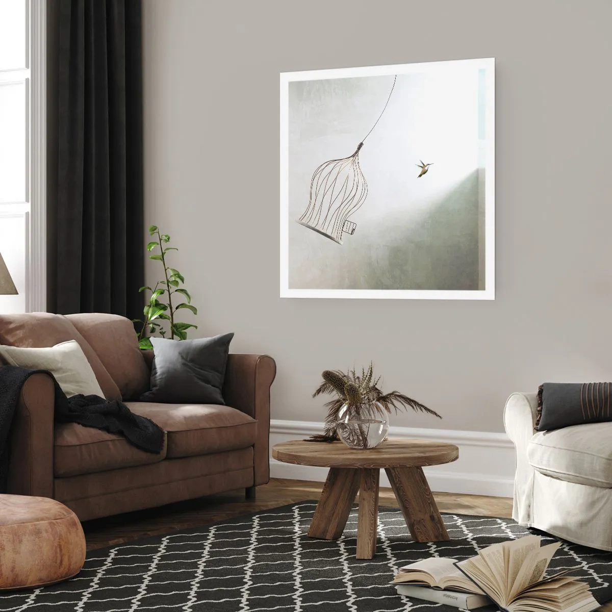 Affiche - Poster - Dans son élément - 50x50 cm