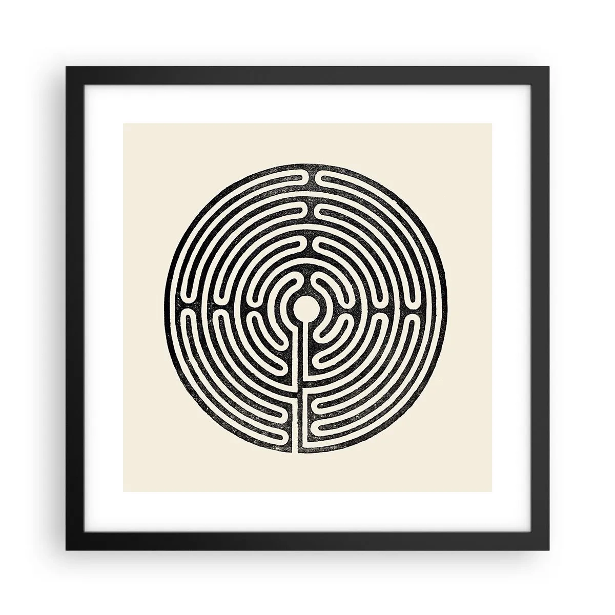 Affiche dans un cadre noir - Poster - Ordre mystérieux - 40x40 cm