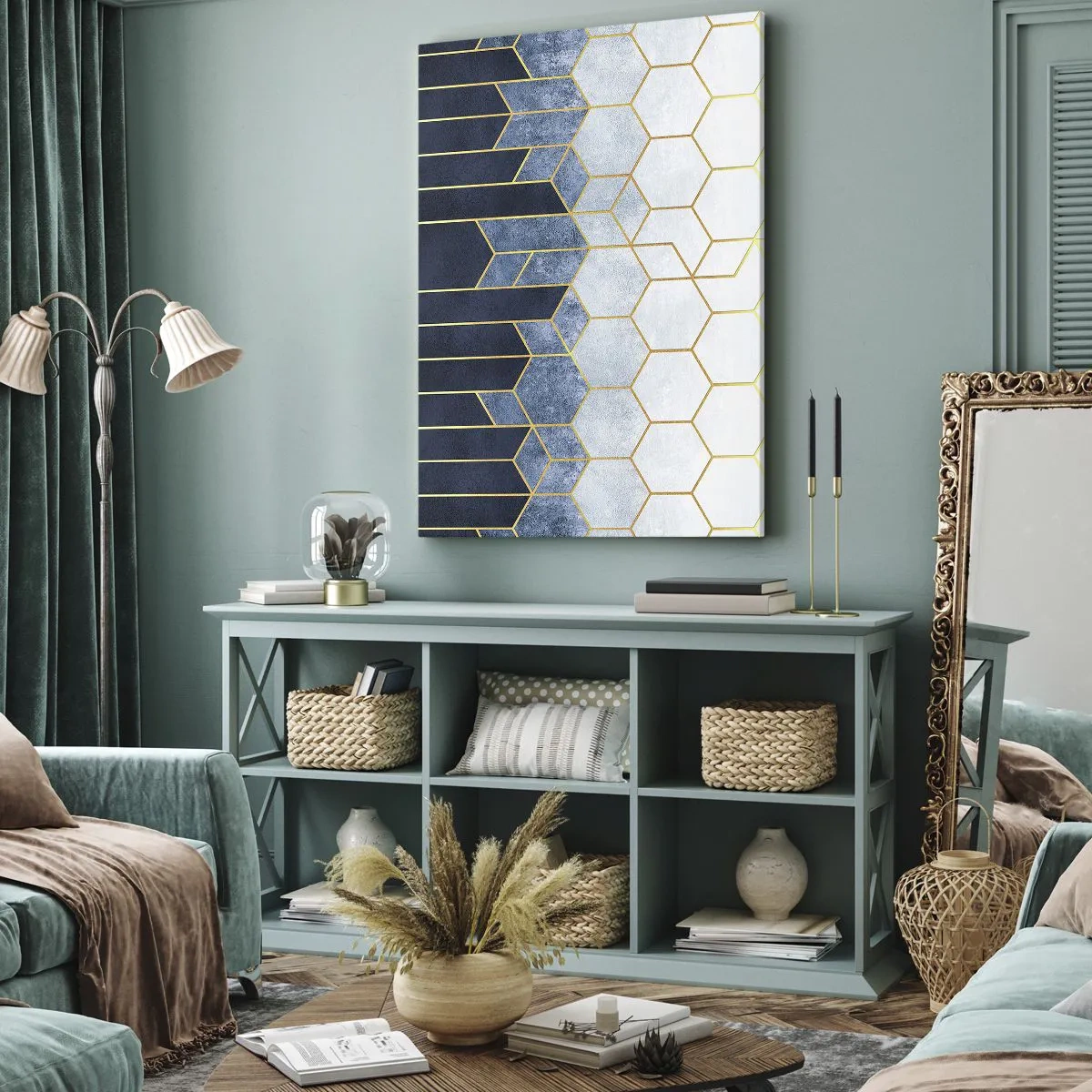 Impression sur toile - Image sur toile - Composition en rythme syncopé - 55x100 cm