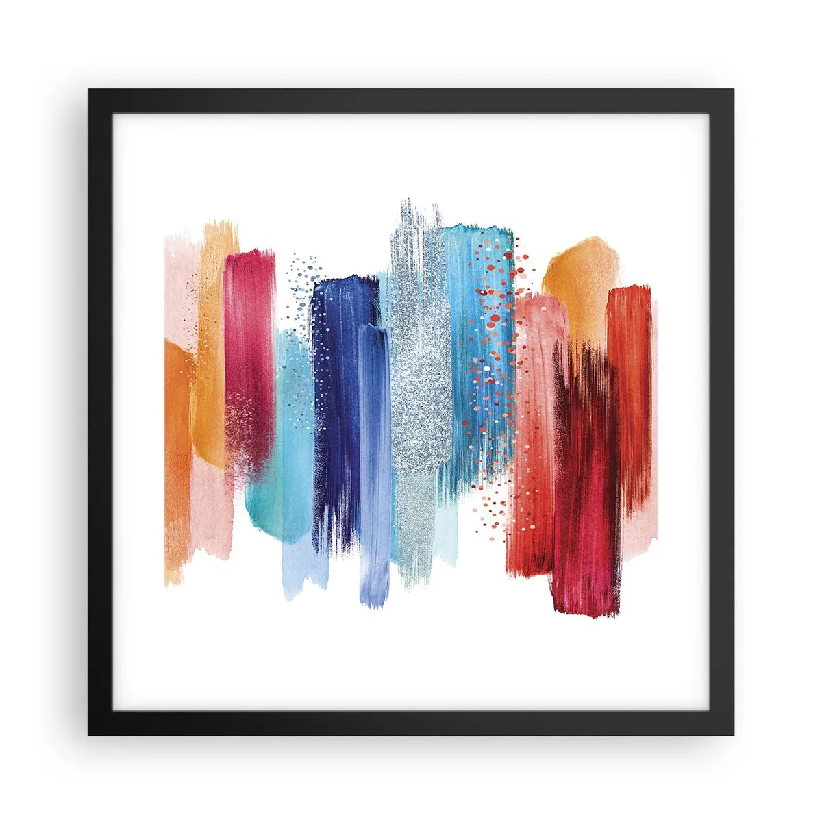 Affiche dans un cadre noir - Poster - En haut et en bas - 40x40 cm