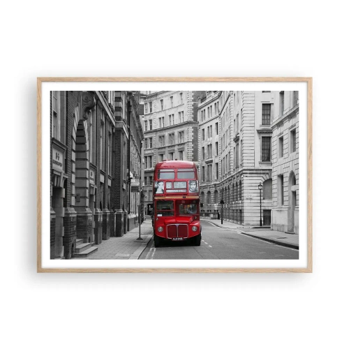 Affiche dans un chêne clair - Poster - La vie de tous les jours ne doit pas être grise - 100x70 cm