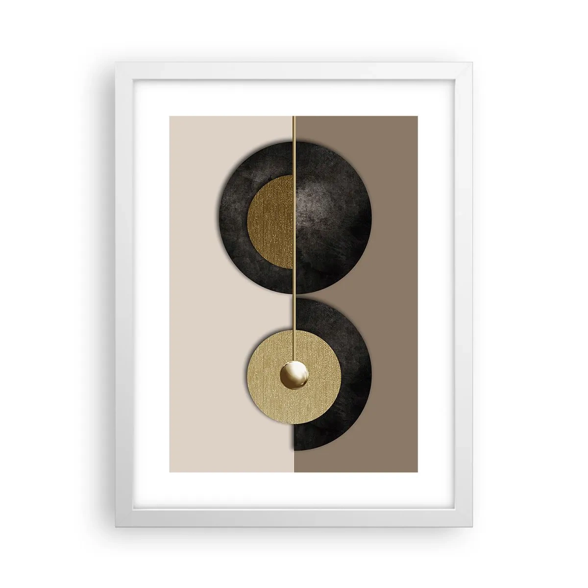 Affiche dans un cadre blanc - Poster - Variations autour du cercle - 30x40 cm