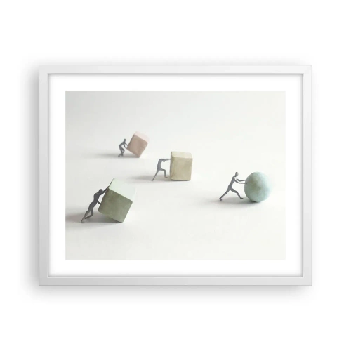 Affiche dans un cadre blanc - Poster - Rien que la vie - 50x40 cm