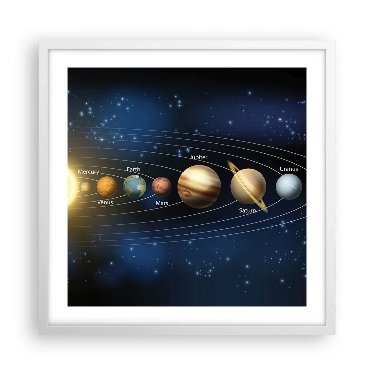 Affiche dans un cadre blanc - Poster - L'une des dix - 50x50 cm