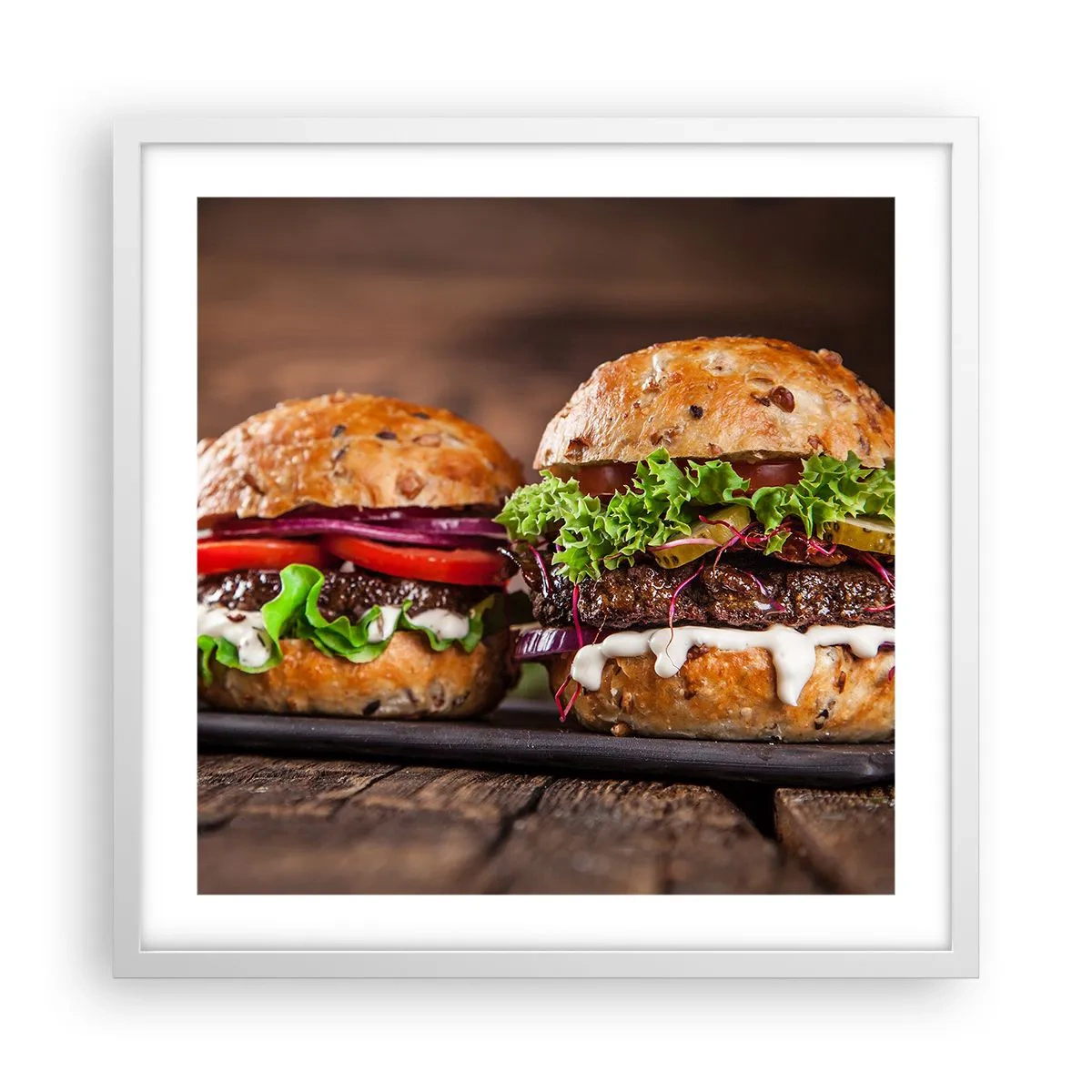 Affiche dans un cadre blanc - Poster - American dream - 50x50 cm