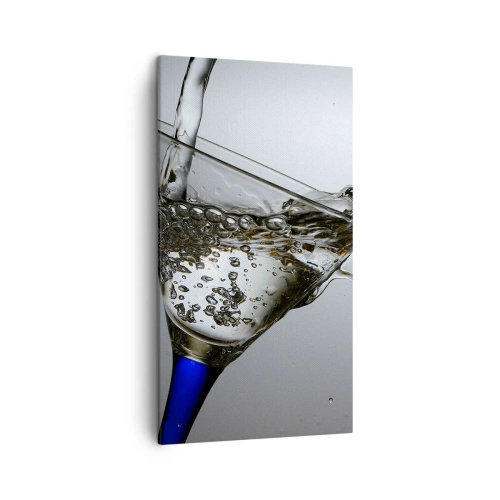 Impression sur toile - Image sur toile - Eau cristalline dans un verre cristal - 45x80 cm