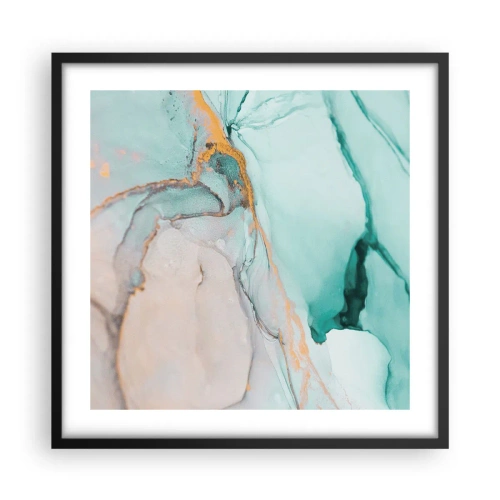 Affiche dans un cadre noir - Poster - Danse des formes et des couleurs - 50x50 cm