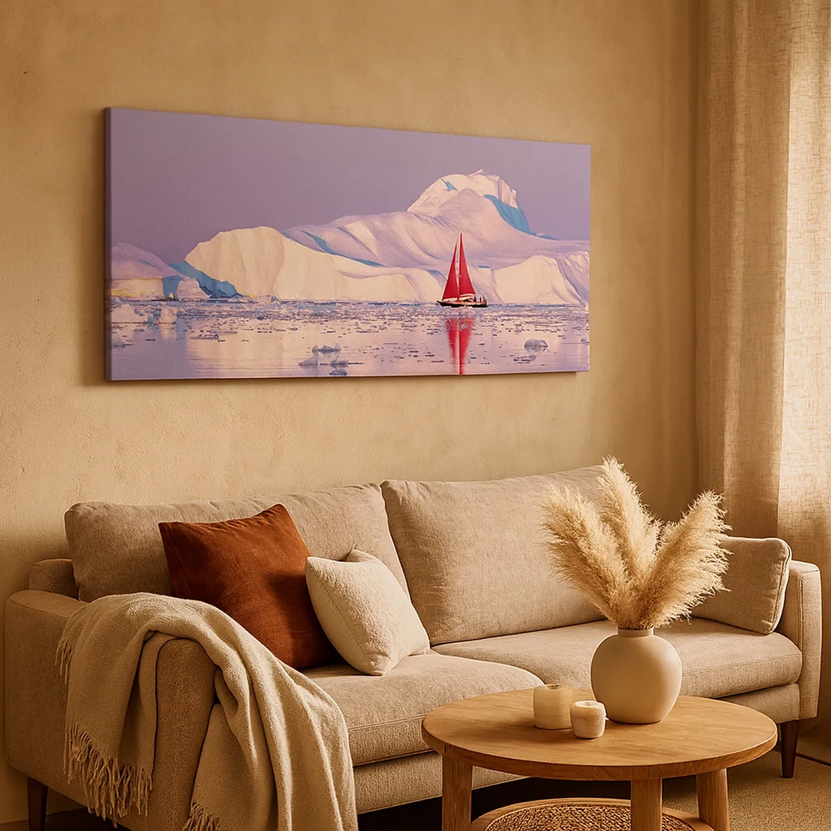 Impression sur toile - Image sur toile - La chaleur de la voile, le froid de la glace - 30x30 cm