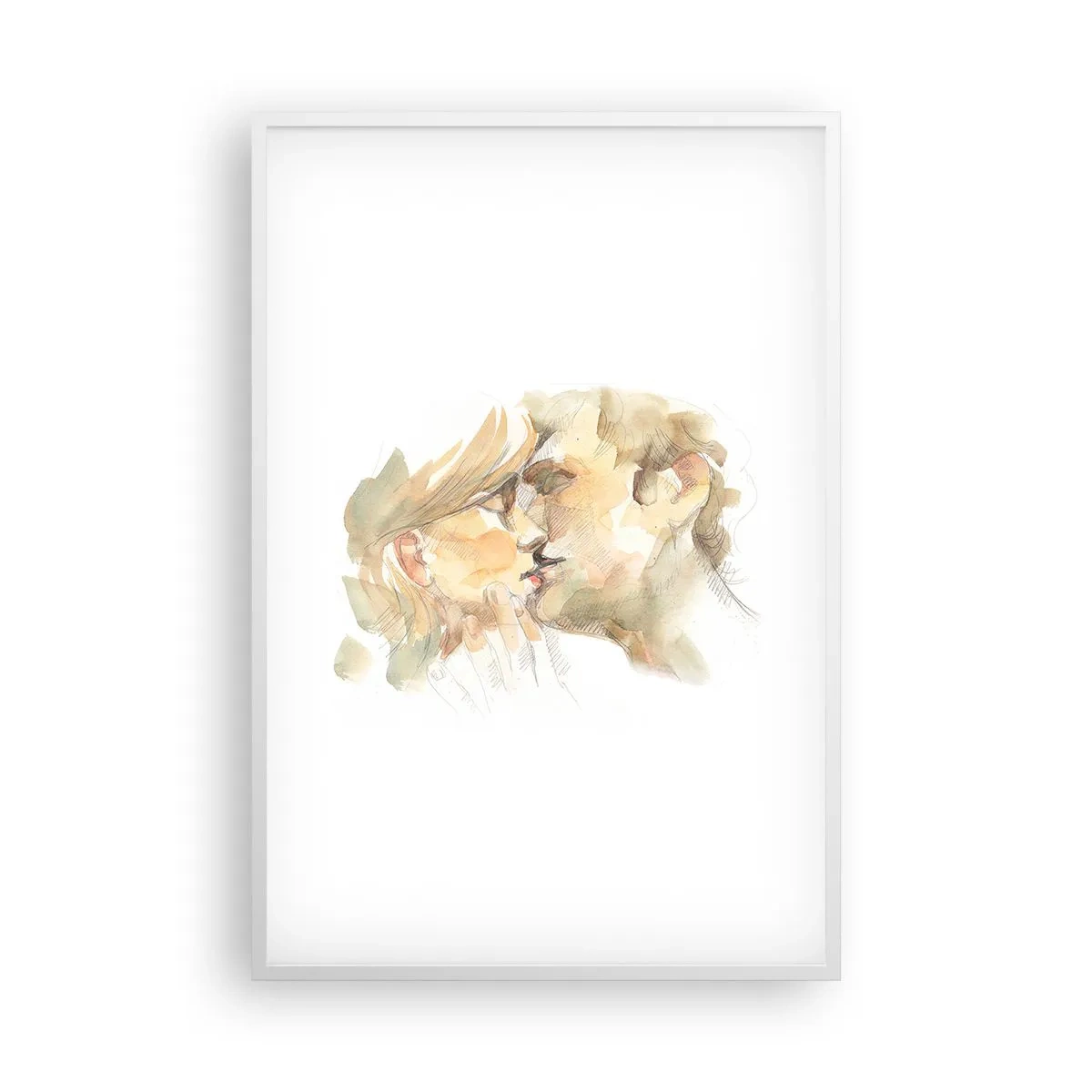 Affiche dans un cadre blanc - Poster - A moitié trouvé ? - 61x91 cm