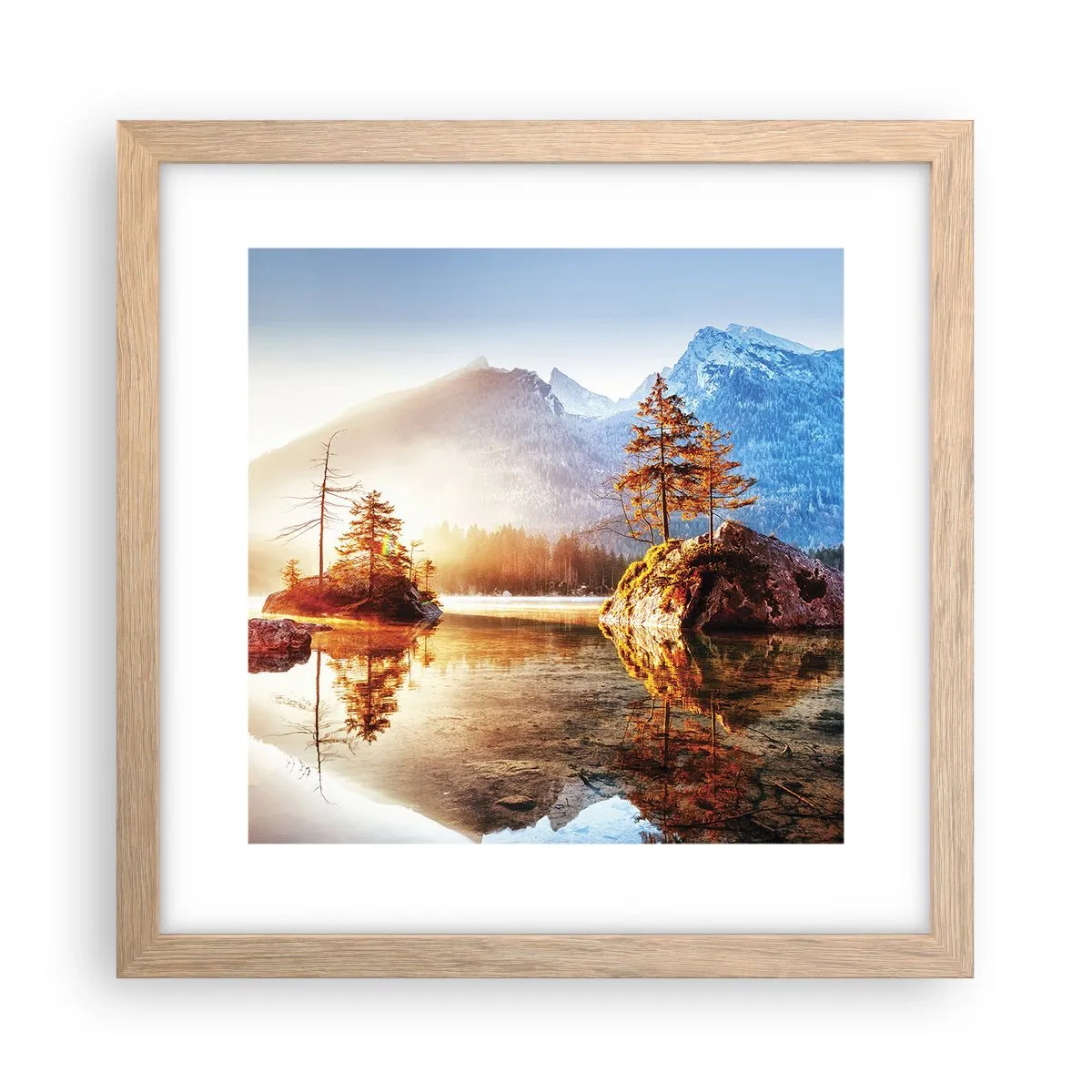 Affiche dans un chêne clair - Poster - La nature sous un nouveau jour - 30x30 cm