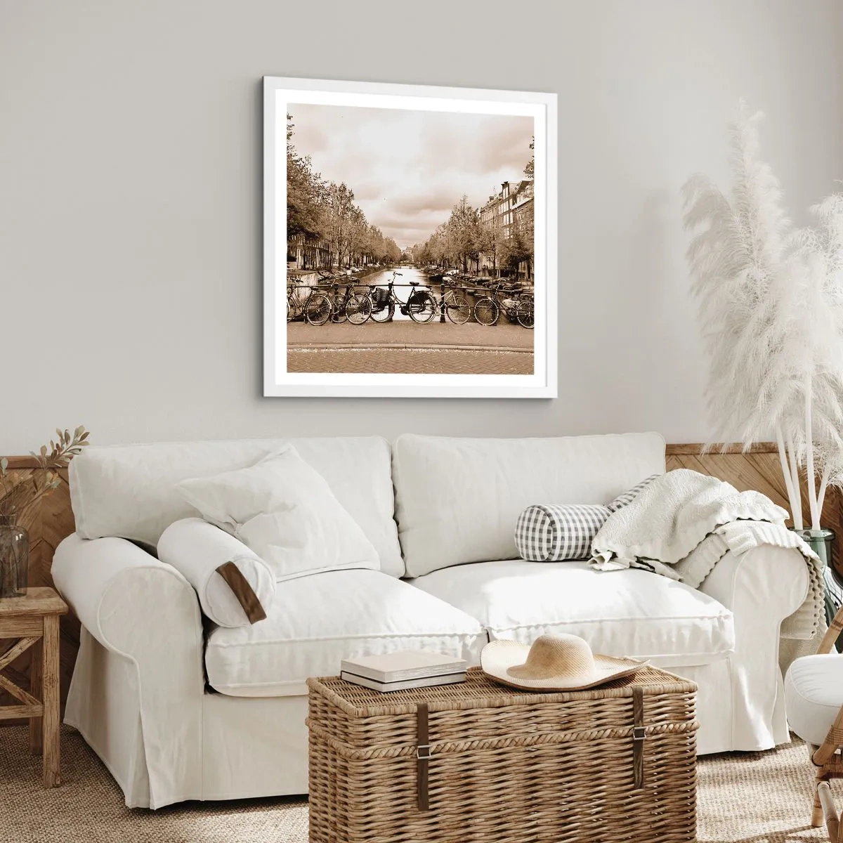 Affiche dans un cadre blanc - Poster - Ambiance hollandaise - 50x50 cm