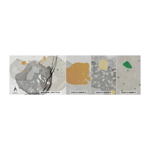 Échantillon de Papier Peint Premium Sand - Composition organique - Abstraction, Taches, Peinture - 100x30 cm
