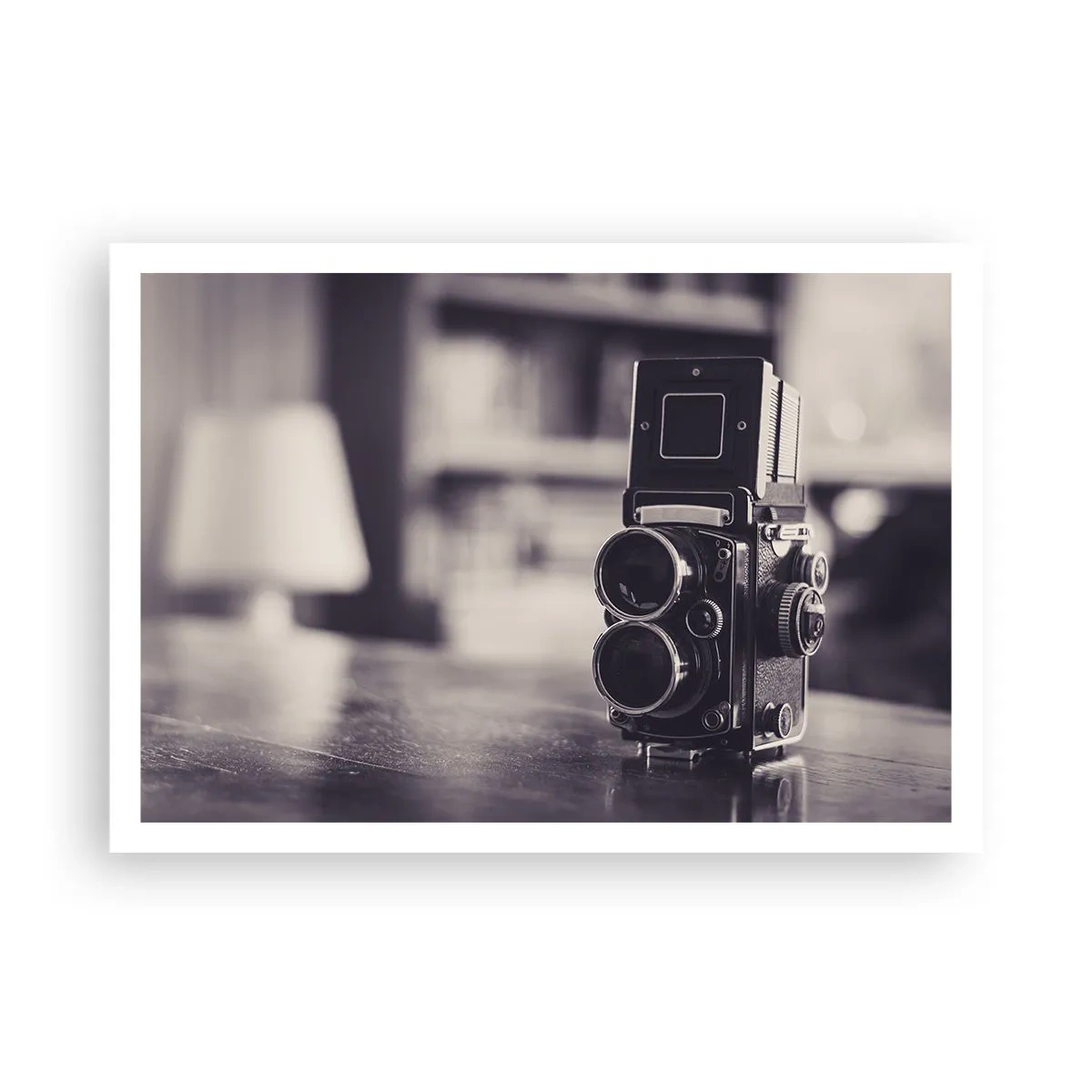 Affiche - Poster - Appareil photo ancien en noir et blanc - 100x70cm - La magie de la photographie ancienne - Décoration murale moderne pour le salon et la chambre ARTTOR