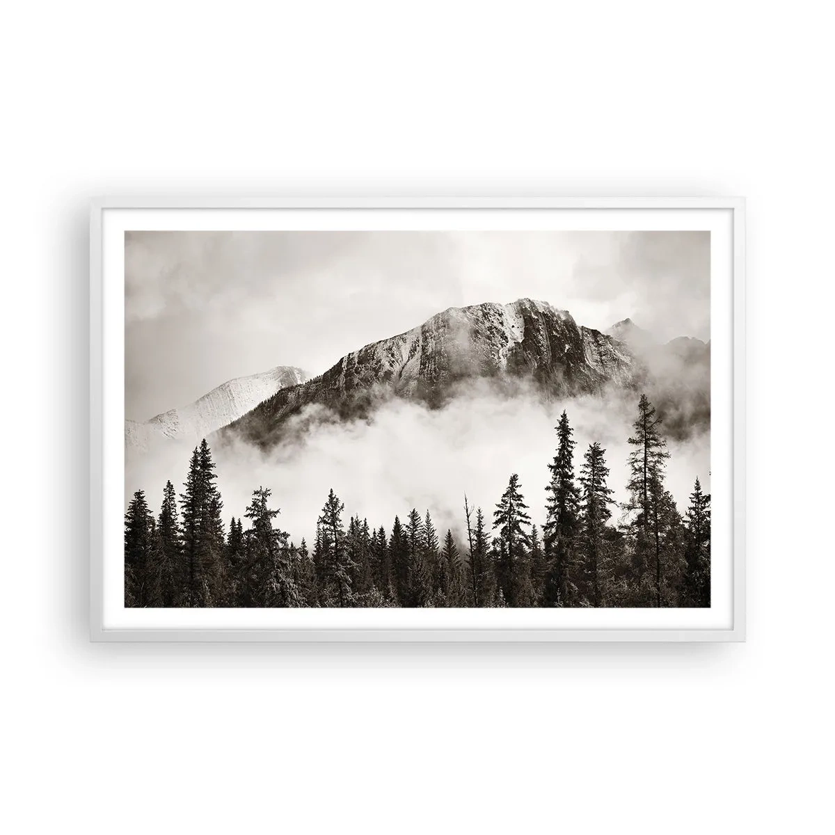 Affiche dans un cadre blanc - Poster - Seigneur de granite - 91x61 cm