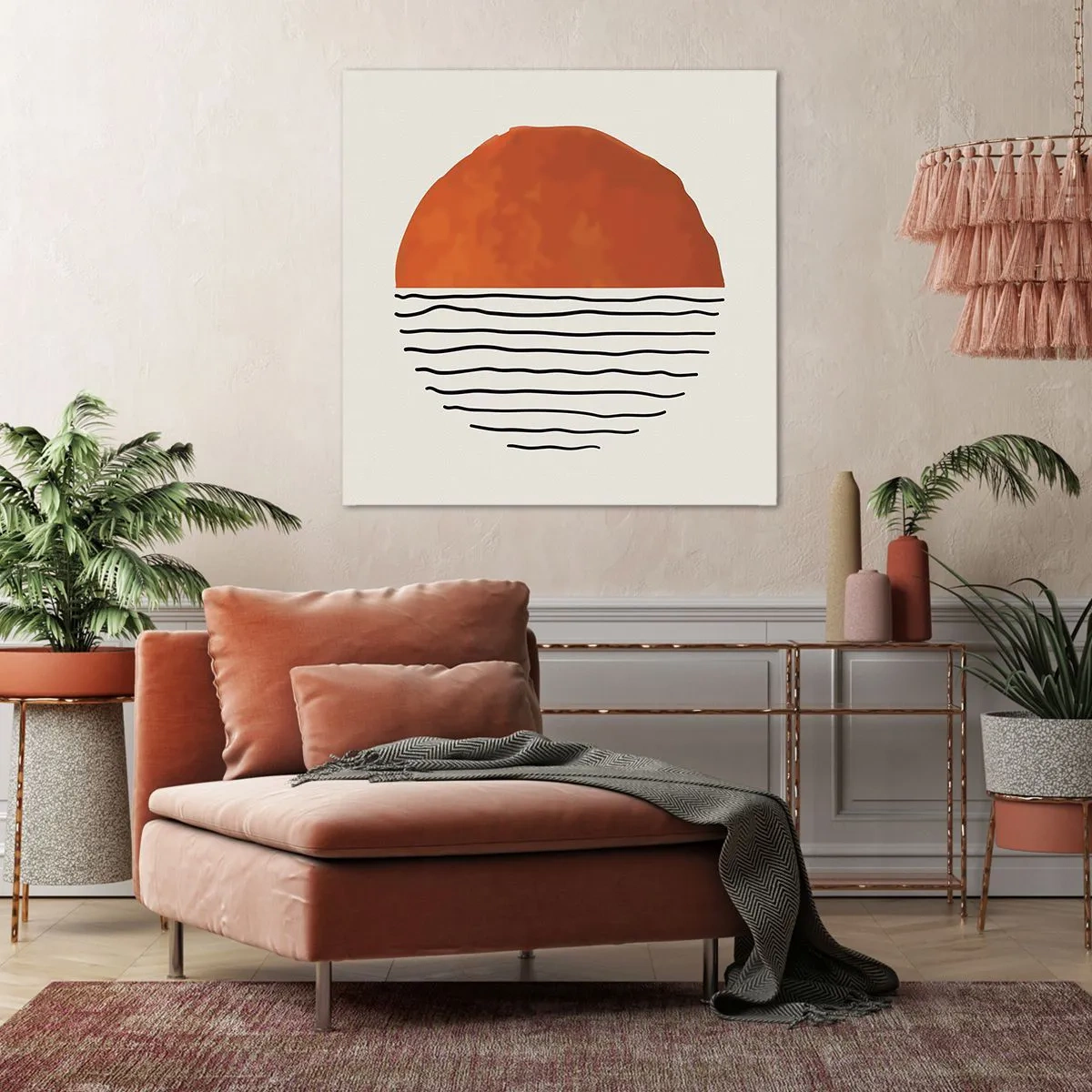 Impression sur toile - Image sur toile - Dans un climat japonnais - 30x30 cm