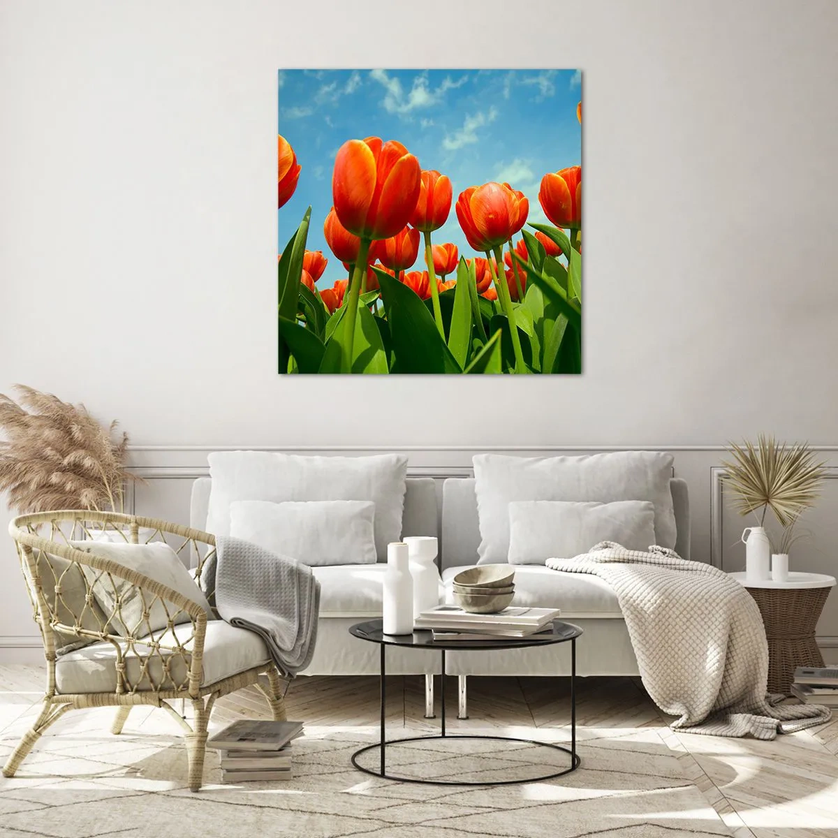 Impression sur verre - Image sur verre - A part le ciel bleu, ils n'ont besoin de rien dans leur vie - 30x30 cm