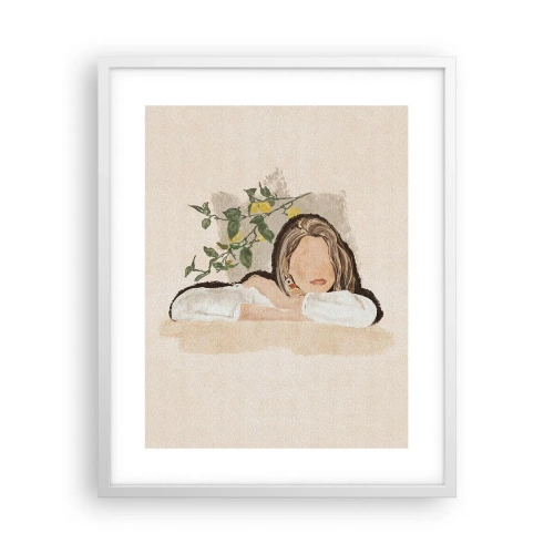 Affiche dans un cadre blanc - Poster - La beauté du sud - 40x50 cm