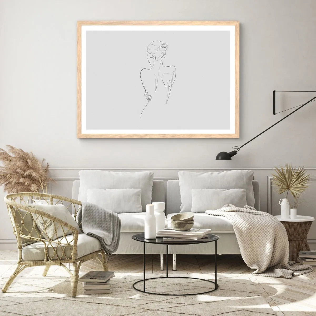Affiche dans un chêne clair - Poster - Musique corporelle - 100x70 cm