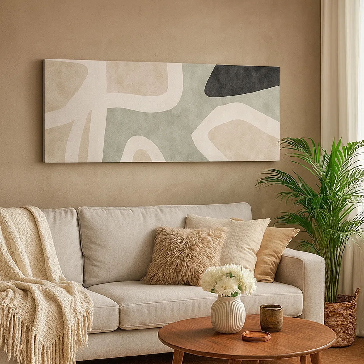 Impression sur toile - Image sur toile - Composition pour motif noir - 30x30 cm